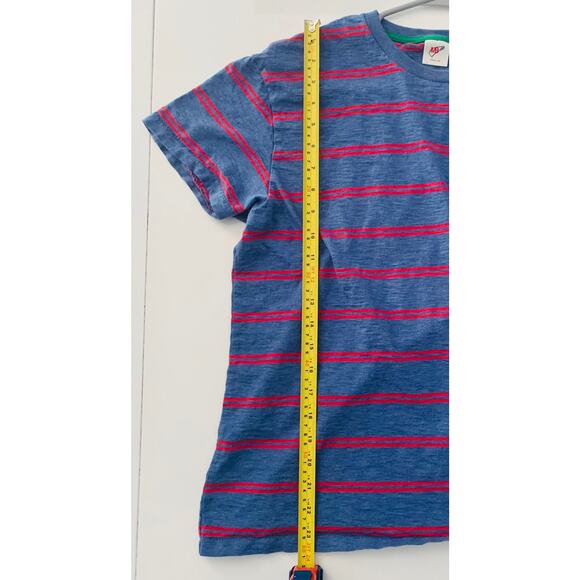 Uniqlo Michael Bastian Shirt Blue Red Stripe Pocket Crew Neck - Picture 6 of 10